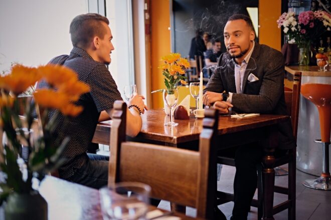 Two Men At Lunch